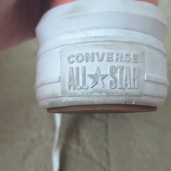 Converse Coral Pink Platform Sneakers - Picture 4 of 6